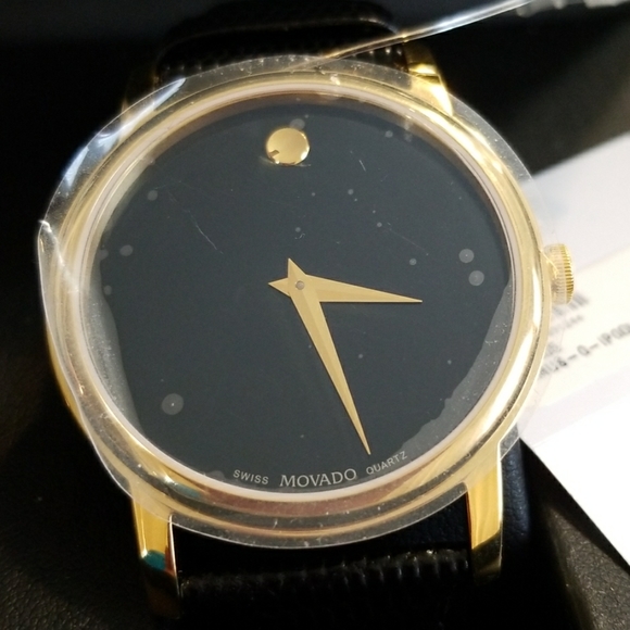 Brand New Movado Men's Watch Classic Black Leather - Picture 6 of 6